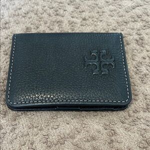Tory Burch Black Leather Card Holder